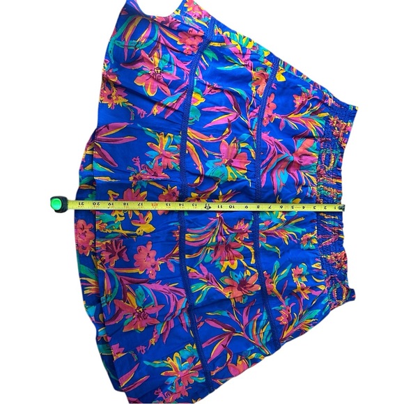 J. Crew Blue and Pink Bubble Mini Skirt Tiered Resort Wear - Picture 7 of 7